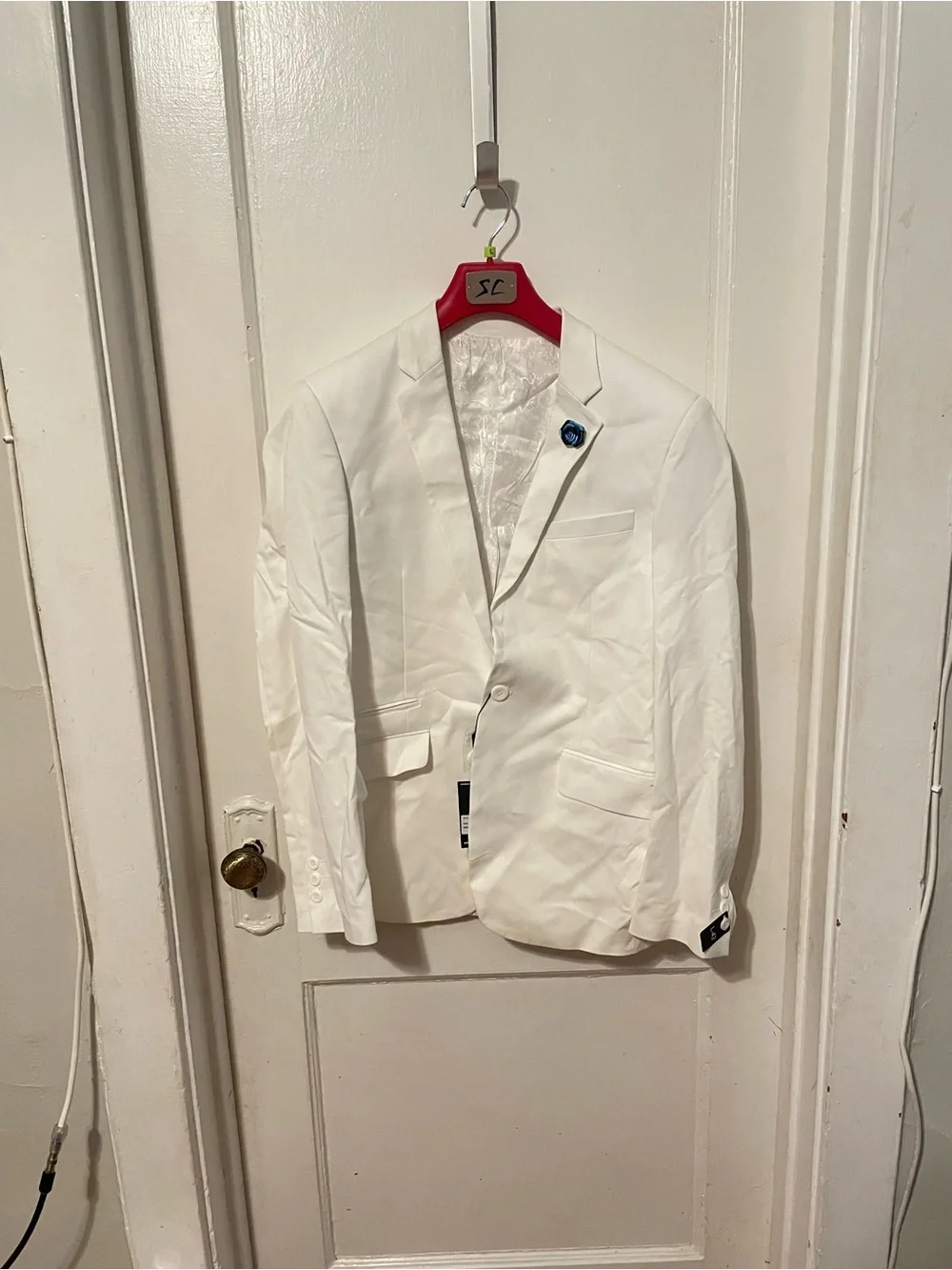 Men's White Single-Breasted Blazer - Classic Tailored Style